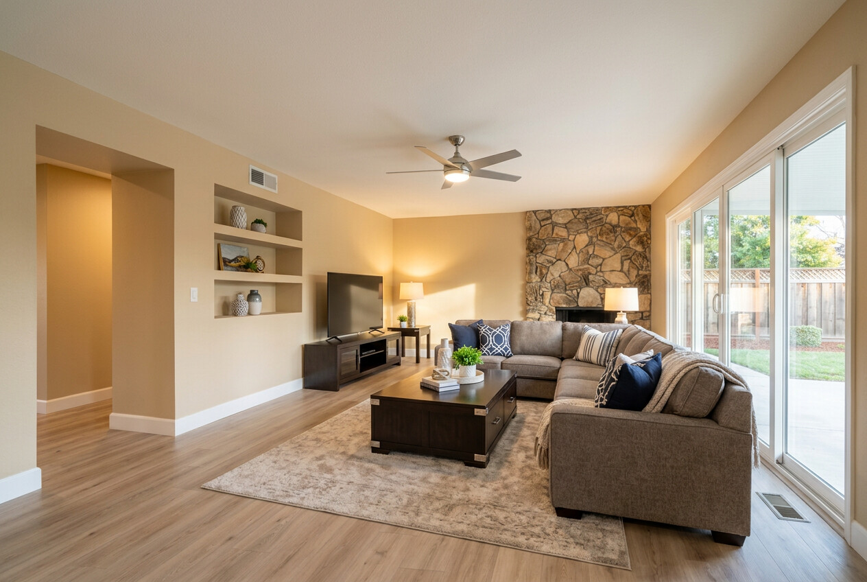 Family Room after virtual staging