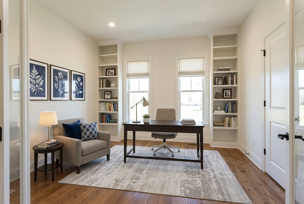 Home Office after virtual staging