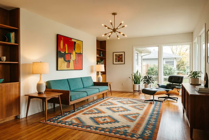 Mid-Century Modern staging style